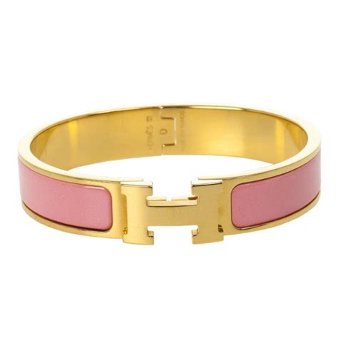 hermes pink and gold h bracelet|Hermes bracelet pink and gold.